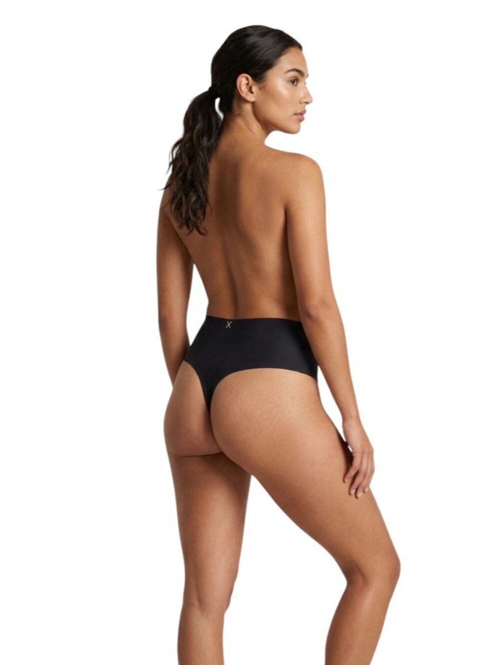 Knix Essential High Rise Thong Underwear Black Size XL Zero Absorbency NWT